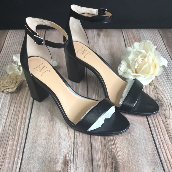 INC Black Heeled Sandals 8M - Picture 8 of 8